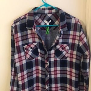 Beachlunch Lounge Womens Plaid Shirt SZ Large